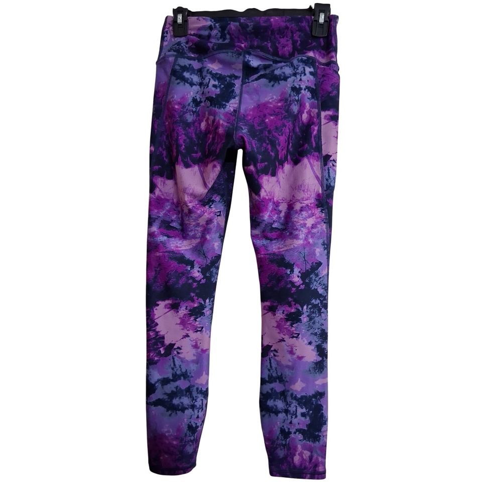 Under Armour Leggings Womens Medium Purple Tie Dye Compression 1365338 - Picture 2 of 6